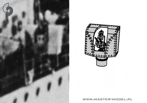 マスター SM-350-118 1/350 フランス軽巡洋艦マルセイエーズの武装 - 152mm（9個）・90mm（8個）・13.2mm（8個）砲身 樹脂製マウント付き（トランペッター用）