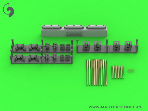 マスター SM-350-118 1/350 フランス軽巡洋艦マルセイエーズの武装 - 152mm（9個）・90mm（8個）・13.2mm（8個）砲身 樹脂製マウント付き（トランペッター用）
