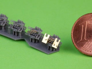 マスター SM-350-124 1/350 日本海軍 九六式25mm三連装機銃（初期型） - オープンリング照準器付き（6基入り）