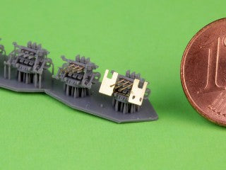 マスター SM-350-125 1/350 日本海軍 九六式25mm三連装機銃（後期型）―「ル・プリウール」式機械照準器付き（6基入り）