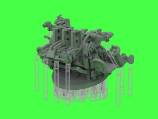 マスター SM-350-125 1/350 日本海軍 九六式25mm三連装機銃（後期型）―「ル・プリウール」式機械照準器付き（6基入り）