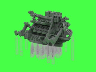 マスター SM-350-125 1/350 日本海軍 九六式25mm三連装機銃（後期型）―「ル・プリウール」式機械照準器付き（6基入り）