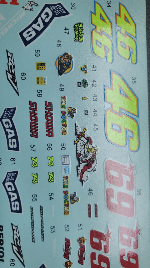 カレドモデル MS013 1/12 レプソル ホンダ 2003 RC211V モトGP VR46模型デカール 14096 (タミヤ用)