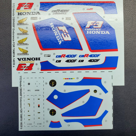 カレドモデル MS031 1/12 ホンダ CBR400F 耐久レース オートバイモデルデカール 14039 (タミヤ用)