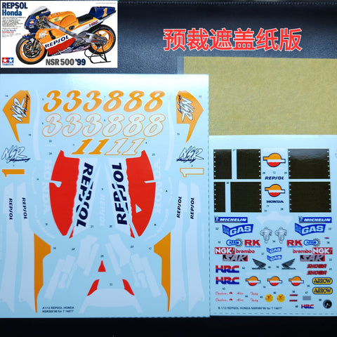 カレドモデル MS052 1/12 レプソル ホンダ NSR500'99 ドゥーハン オートバイ模型デカール [プレカットマスキングペーパー]14077 (タミヤ用)