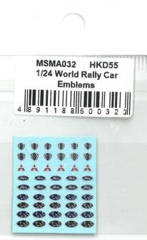 MSMクリエイション MSMA032 1/24 ラリーカー メタルエンブレム　水転写式 (ランチア,三菱,フォード,スバル)
