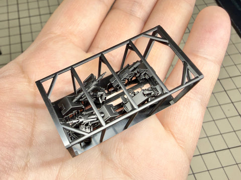 MUYIモデル G200005 1/200 ドイツ海軍 訓練用装填機＆弾薬ラック 超精密3Dプリントキット（4個入り）