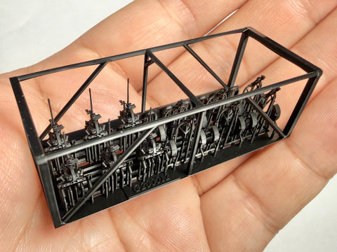 MUYIモデル G200012 1/200 ドイツ海軍 20mm C/30対空砲（トレーラー付き） 超精密3Dプリントキット 6個入り