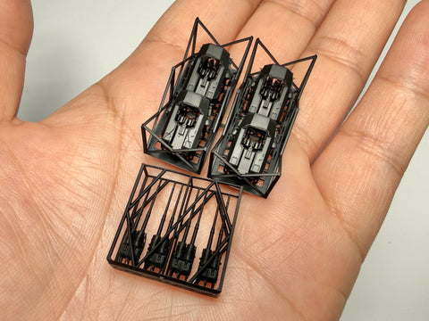 MUYIモデル G350002 1/350 ドイツ海軍 105mm SK C/33 砲（LC/37連装砲架） 超精密3Dプリントキット 4基入り