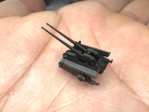 MUYIモデル G350003 1/350 ドイツ海軍 105mm SK C/33 砲（LC/31GE 連装砲架） 超精密3Dプリントキット 4基入り