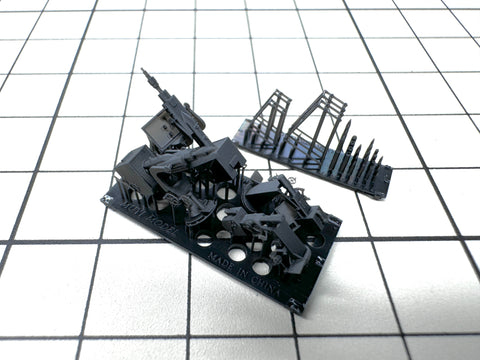 MUYIモデル G350005 1/350 ドイツ海軍 装填演習用機材＆弾薬ラック 超精密3Dプリントキット 8個セット（2種）