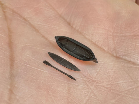 MUYIモデル G350057 1/350 ドイツ海軍 手漕ぎディンギー 超精密3Dプリントキット（4隻入り）