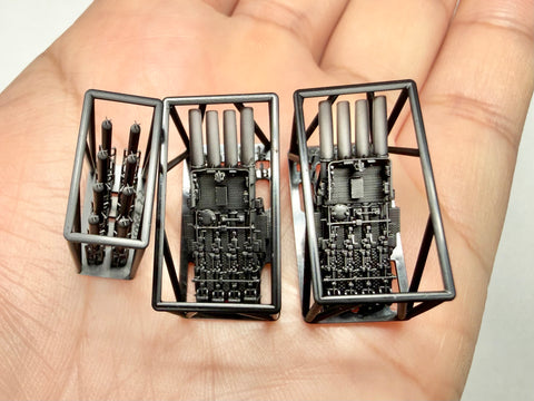 MUYIモデル G350064 1/350 ドイツ海軍 4連装魚雷発射管（分離型） 超精密3Dプリントキット 2個入り