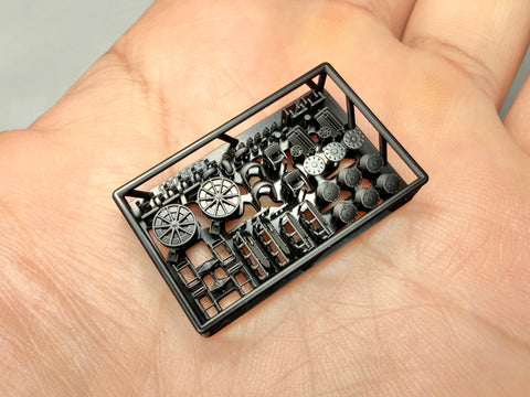 MUYIモデル G350085 1/350 ドイツ海軍 戦艦ビスマルク 甲板用アクセサリー F（超精密3Dプリントキット・54パーツ）