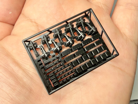 MUYIモデル G350087 1/350 ドイツ海軍 ビスマルク用 パラベーン／ロッカーセット（H） 超精密3Dプリントキット（74パーツ）
