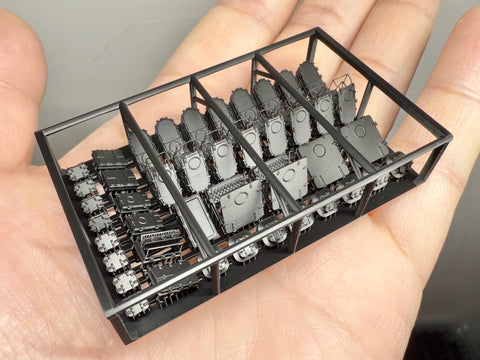 MUYIモデル R200162 1/200 日本海軍艦艇甲板ハッチ（大和・武蔵） 超精密3Dプリントキット（43パーツ入り）(モノクローム用)