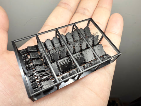 MUYIモデル R200162 1/200 日本海軍艦艇甲板ハッチ（大和・武蔵） 超精密3Dプリントキット（43パーツ入り）(モノクローム用)