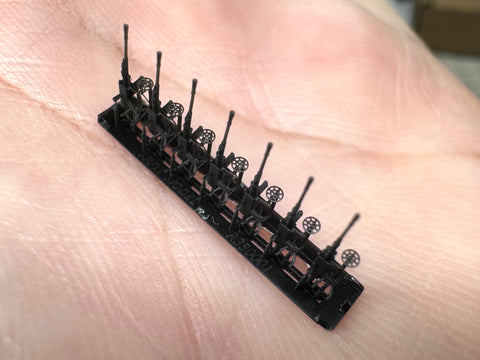 MUYIモデル R350001 1/350 日本海軍 九六式25mm機銃 超精密3Dプリントキット（14挺入り）