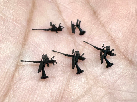 MUYIモデル R350003 1/350 日本海軍 九六式25mm機銃（防盾付き・銃身別パーツ） 超精密3Dプリントキット（14基入り）