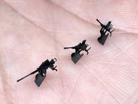 MUYIモデル R350003 1/350 日本海軍 九六式25mm機銃（防盾付き・銃身別パーツ） 超精密3Dプリントキット（14基入り）