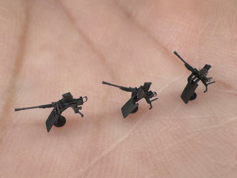 MUYIモデル R350003 1/350 日本海軍 九六式25mm機銃（防盾付き・銃身別パーツ） 超精密3Dプリントキット（14基入り）