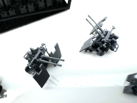 MUYIモデル R350007 1/350 日本海軍 九六式25mm連装機銃（防盾付き） 超精密3Dプリントキット（12基入り）