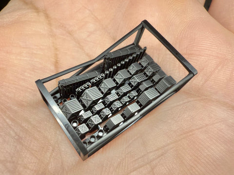 MUYIモデル R350150 1/350 WWII 艦上甲板用備品セット（超精密3Dプリントキット・47パーツ入り）