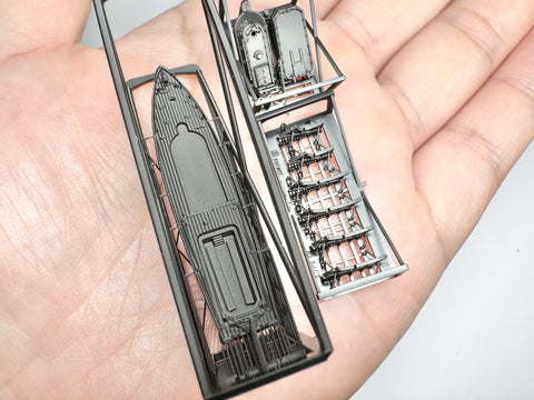 MUYIモデル R350156 1/350 日本海軍 戦艦「大和」搭載ピナース（1942/43年仕様） タミヤ／ビーバー／ベリーファイア用 超精密3Dプリントキット（16パーツ入り）