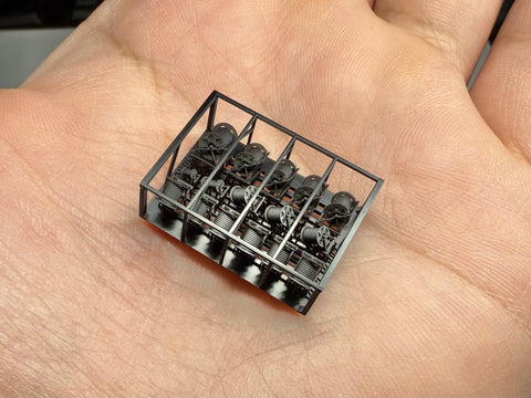 MUYIモデル R350163 1/350 日本海軍 ワイヤーロープリール（大和・武蔵） 超精密3Dプリントキット 6個入り