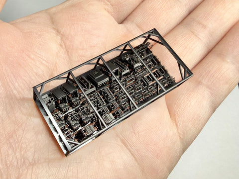 MUYIモデル R350170S 1/350 ハセガワ用 日本海軍 艦上ハッチ（開放状態・長門1941）スーパーディテール3Dプリントキット（43個入り）