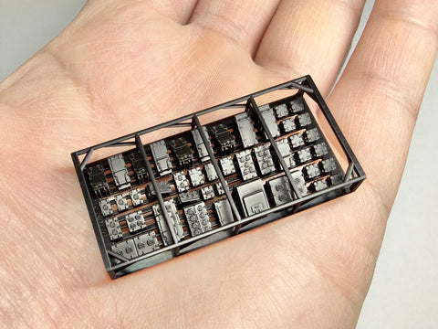 MUYIモデル R350170 1/350 ハセガワ用 日本海軍 艦上ハッチ（長門 1941年仕様） スーパーディテール3Dプリントキット（43パーツ入り）