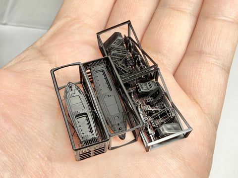 MUYIモデル R350180 1/350 日本海軍 9メートル内火艇 超精密3Dプリントキット（2隻入り）