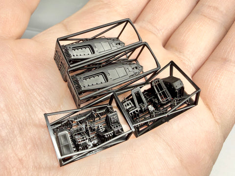 MUYIモデル R350180 1/350 日本海軍 9メートル内火艇 超精密3Dプリントキット（2隻入り）