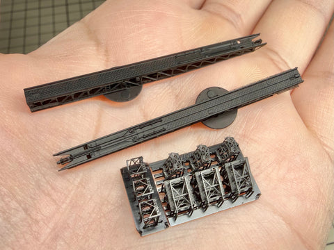 MUYIモデル R350183 1/350 日本海軍 呉式2号5型カタパルト（レール・台車セット）― タミヤ／ビーバー／ベリーファイア用 超精密3Dプリントキット（2基入り）