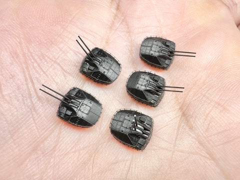 MUYIモデル R700018 1/700 日本海軍 九八式 100mm高角砲 超精密3Dプリントキット（4基入り）