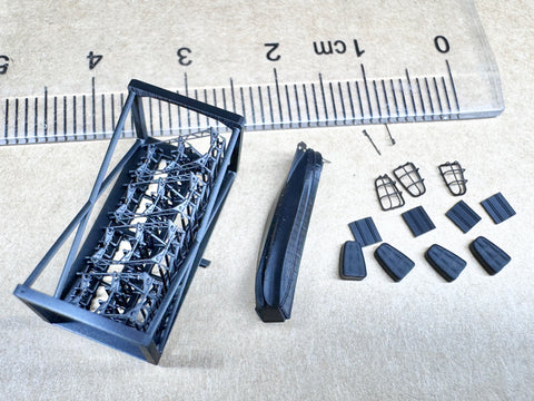 MUYIモデル R700038 1/700 日本海軍 13m輸送艇 超精密3Dプリントキット（4隻入り）
