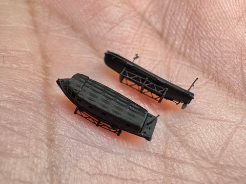 MUYIモデル R700040 1/700 日本海軍 8メートル内火艇 超精密3Dプリントキット（4隻入り）