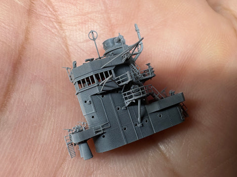 MUYIモデル R700049 1/700 ハセガワ／フジミ用 赤城 艦橋 スーパーディテール3Dプリントキット 1個入り（赤城用）