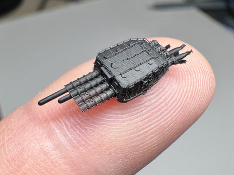 MUYIモデル R700093 1/700 日本海軍 九二式二型 四連装魚雷発射管 超精密3Dプリントキット（2基入り）