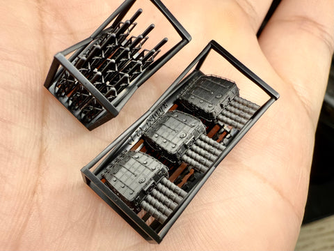 MUYIモデル R700153 1/700 日本海軍 零式五連装魚雷発射管 超精密3Dプリントキット（3基入り）