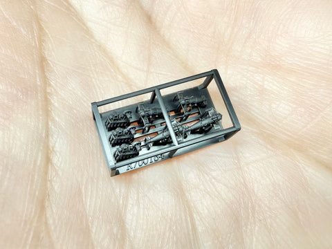 MUYIモデル R700164 1/700 日本海軍パラベーン&ウインチ(ヤマト/武蔵) ピットロード用 超精細3Dプリントキット 7PCS