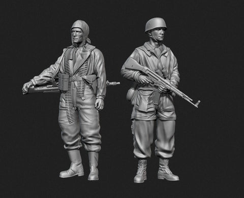 パンツァーアート FI35-133 1/35 WWIIドイツ 降下猟兵 オーデルフロント2体セット