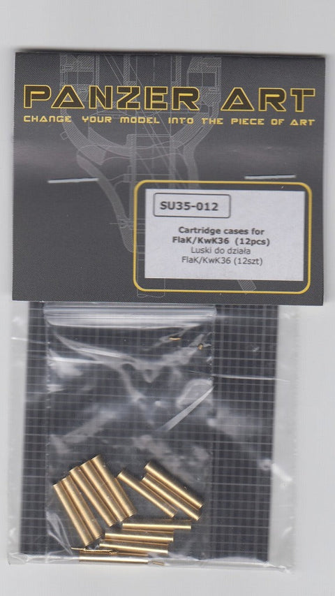 (生産休止)パンツァーアート SU35-012 1/35 WWIIドイツ FlaK/KwK36 8.8cm砲 薬莢(12個入) For FlaK 18/36・VI号戦車 タイガーI