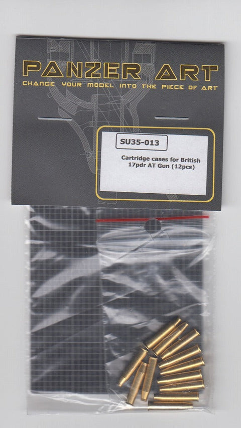 (生産休止)パンツァーアート SU35-013 1/35 WWIIイギリス WWII 17ポンド対戦車砲 薬莢(12個入). シャーマンファイアフライ.アーチャー対戦車自走砲
