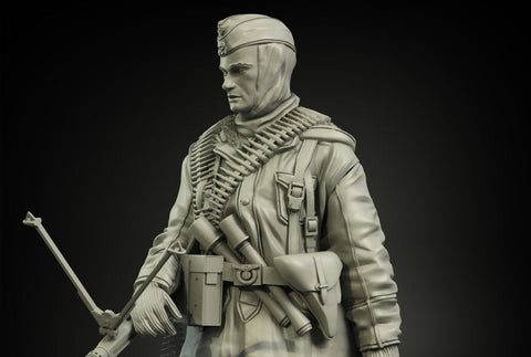 パンツァーアート FI35-063 1/35 WWIIドイツ 武装親衛隊 防寒服 MG-42 砲手