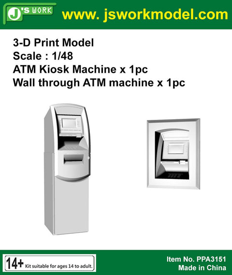 J's Work PPA3151 1/48 3Dプリント ATM(1個)・ウォールスルーATM(1個)