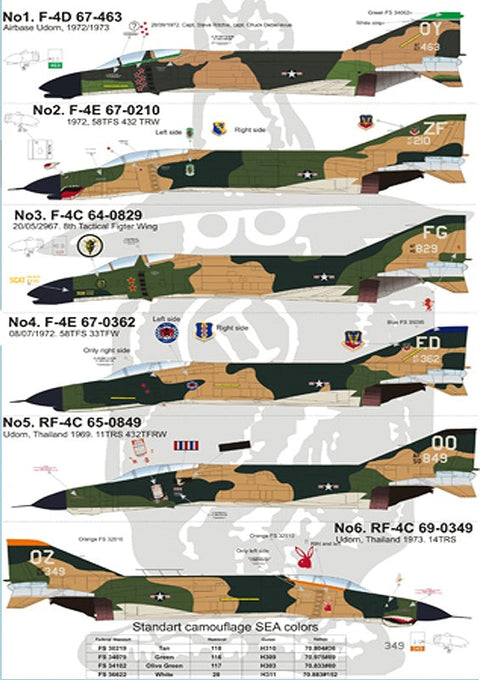 プリントスケール 48-045 1/48 F-4 ファントム II ベトナム戦争