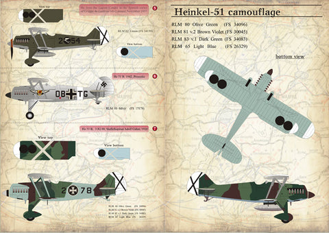 プリントスケール 72-012 1/72 ハインケル He-51