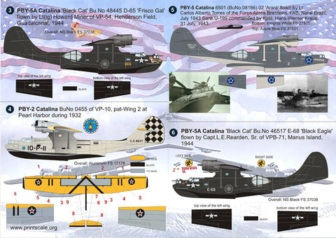 プリントスケール 72-054 1/72 PBY カタリナ コンプリートセット