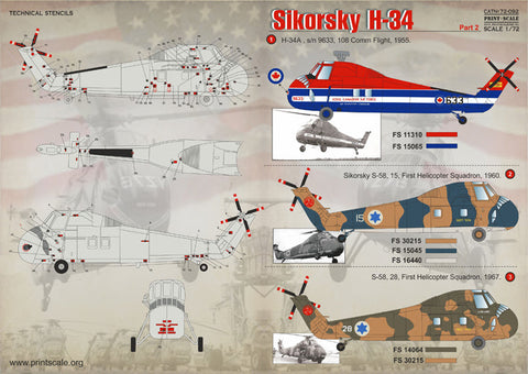 プリントスケール 72-092 1/72 シコルスキー H-34 Part 2